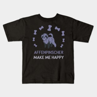 Affenpinscher Make me Happy Kids T-Shirt